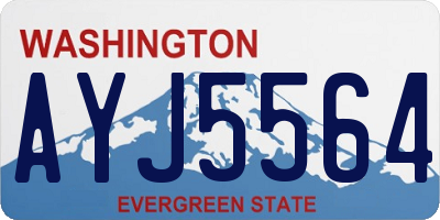 WA license plate AYJ5564