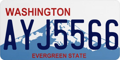 WA license plate AYJ5566
