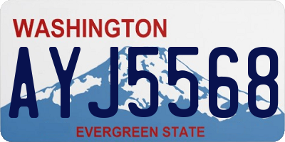 WA license plate AYJ5568