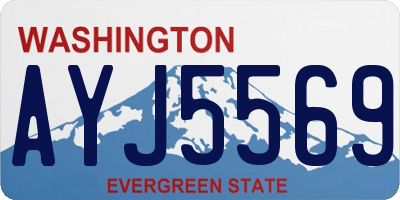 WA license plate AYJ5569