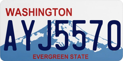 WA license plate AYJ5570