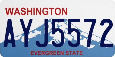WA license plate AYJ5572