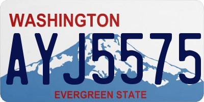 WA license plate AYJ5575
