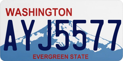 WA license plate AYJ5577