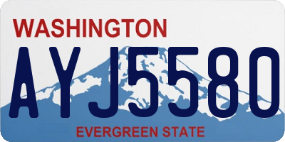 WA license plate AYJ5580