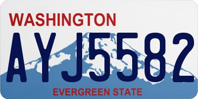 WA license plate AYJ5582