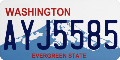 WA license plate AYJ5585