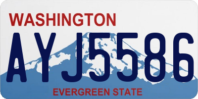 WA license plate AYJ5586