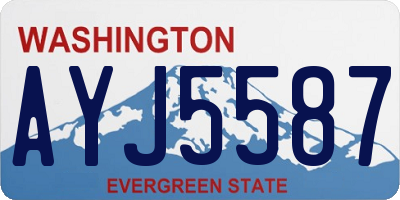 WA license plate AYJ5587