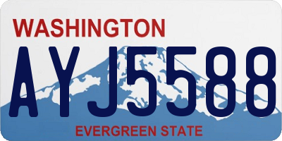 WA license plate AYJ5588