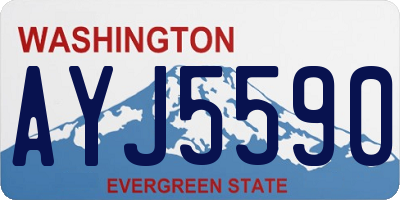 WA license plate AYJ5590