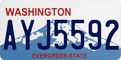 WA license plate AYJ5592