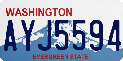 WA license plate AYJ5594