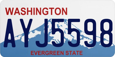 WA license plate AYJ5598