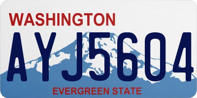 WA license plate AYJ5604
