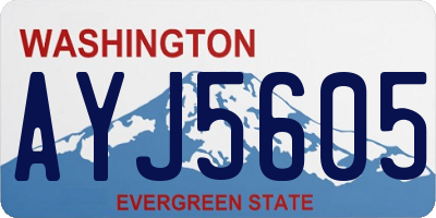 WA license plate AYJ5605