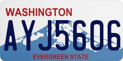 WA license plate AYJ5606
