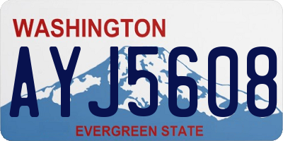 WA license plate AYJ5608