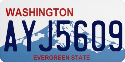 WA license plate AYJ5609