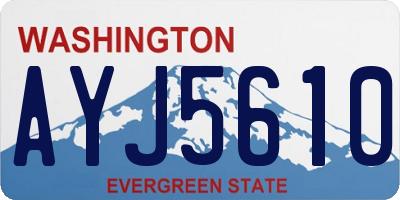 WA license plate AYJ5610
