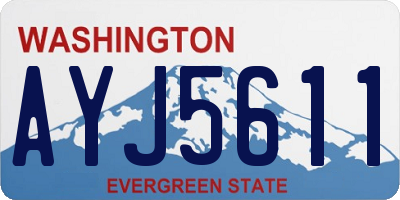 WA license plate AYJ5611