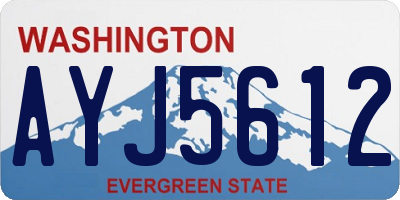 WA license plate AYJ5612