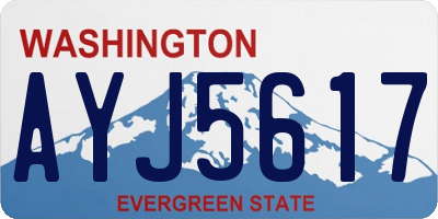 WA license plate AYJ5617