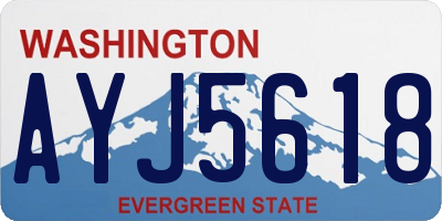 WA license plate AYJ5618