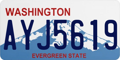 WA license plate AYJ5619