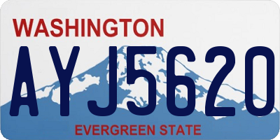 WA license plate AYJ5620