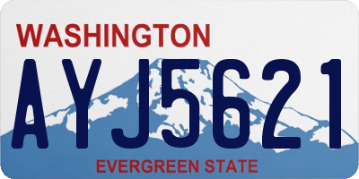 WA license plate AYJ5621
