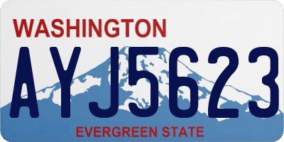 WA license plate AYJ5623