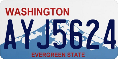 WA license plate AYJ5624