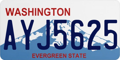 WA license plate AYJ5625