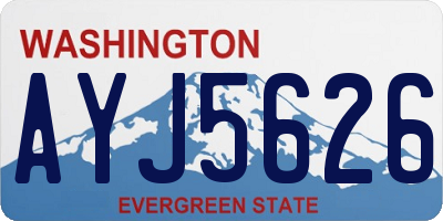 WA license plate AYJ5626