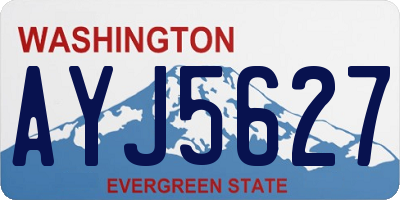 WA license plate AYJ5627