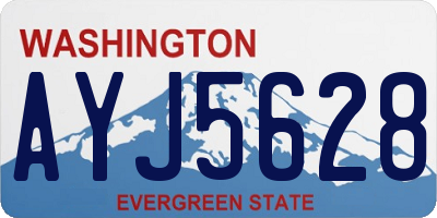 WA license plate AYJ5628