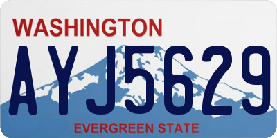 WA license plate AYJ5629