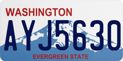 WA license plate AYJ5630