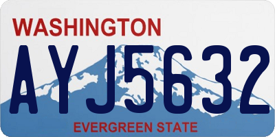 WA license plate AYJ5632