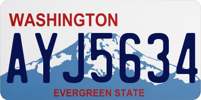 WA license plate AYJ5634