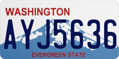 WA license plate AYJ5636