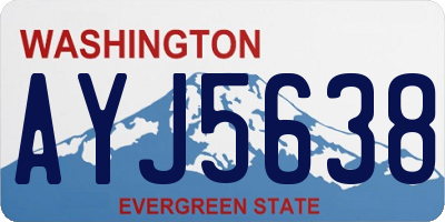 WA license plate AYJ5638