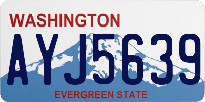 WA license plate AYJ5639