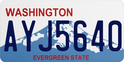 WA license plate AYJ5640