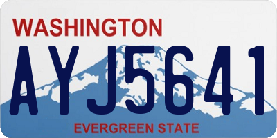 WA license plate AYJ5641