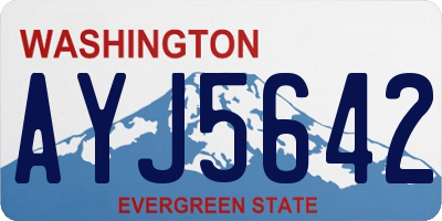 WA license plate AYJ5642