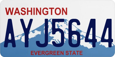 WA license plate AYJ5644