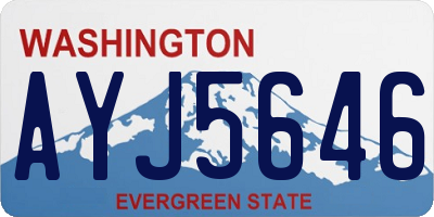 WA license plate AYJ5646