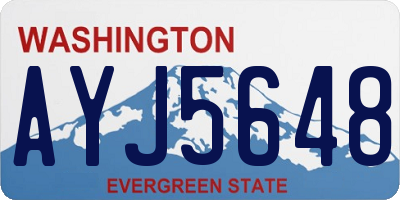 WA license plate AYJ5648